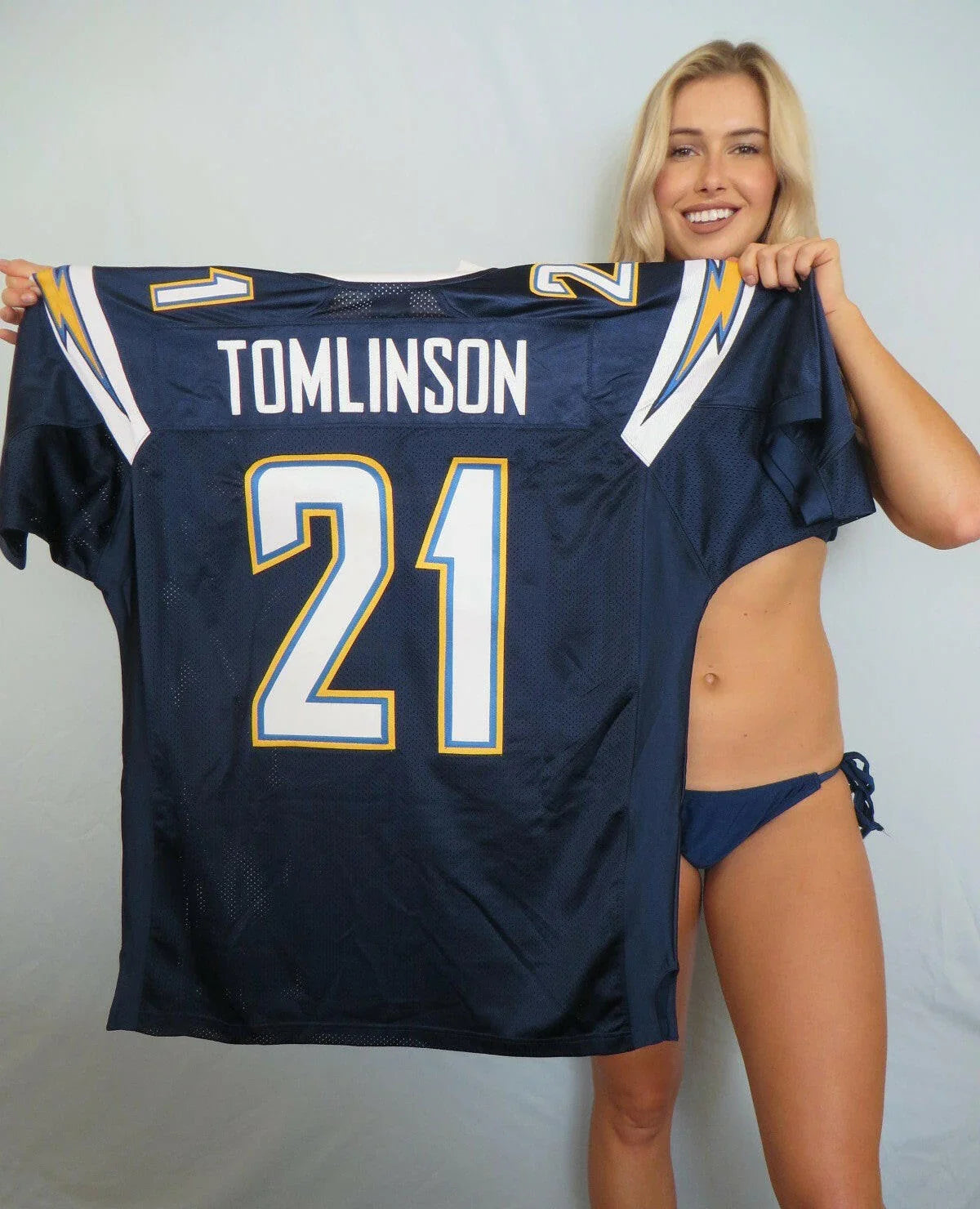 LaDainian Tomlinson SD Chargers 2007 Reebok game model blue jersey - AutographsForSale.com