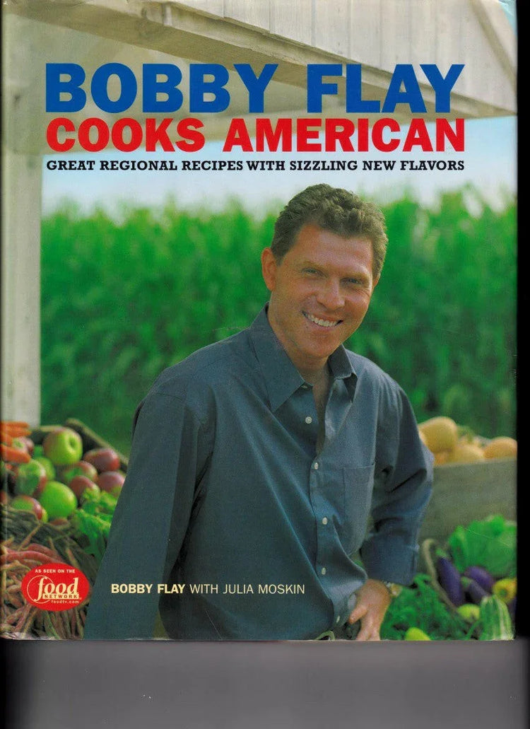 Bobby Flay autographed Cooks American hardcover Cookbook For Linda - AutographsForSale.com