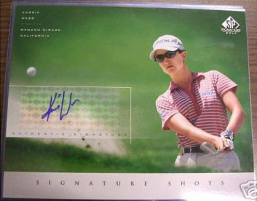 Karrie Webb certified signed 2004 Upper Deck SP Signature golf 8x10 LPGA photo card - AutographsForSale.com