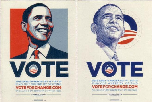 Barack Obama 2008 Nevada campaign set of 2 decals - AutographsForSale.com