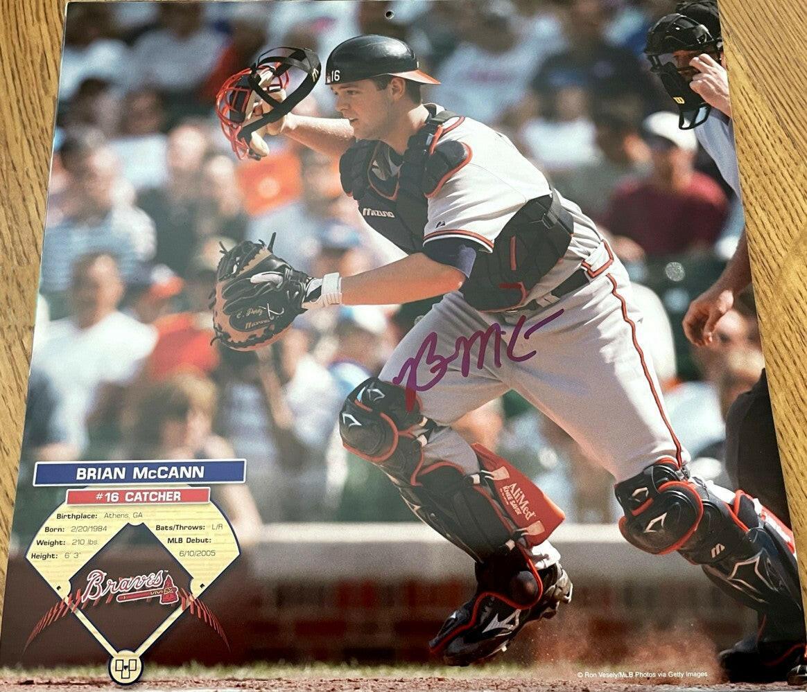 Brian McCann autographed Atlanta Braves calendar page photo - AutographsForSale.com