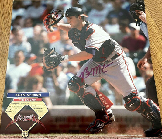 Brian McCann autographed Atlanta Braves calendar page photo - AutographsForSale.com