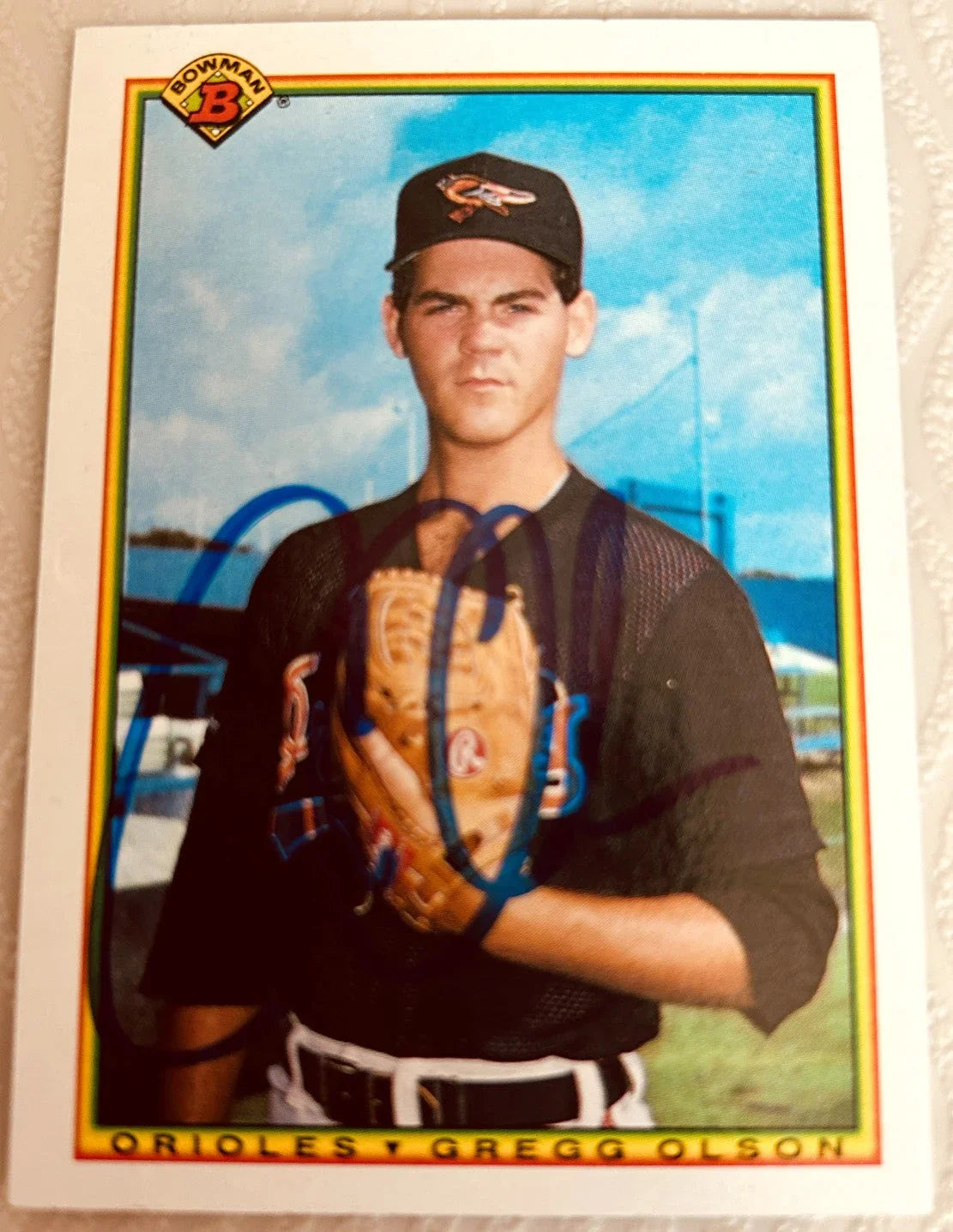 Gregg Olson autographed Baltimore Orioles 1990 Bowman card - AutographsForSale.com