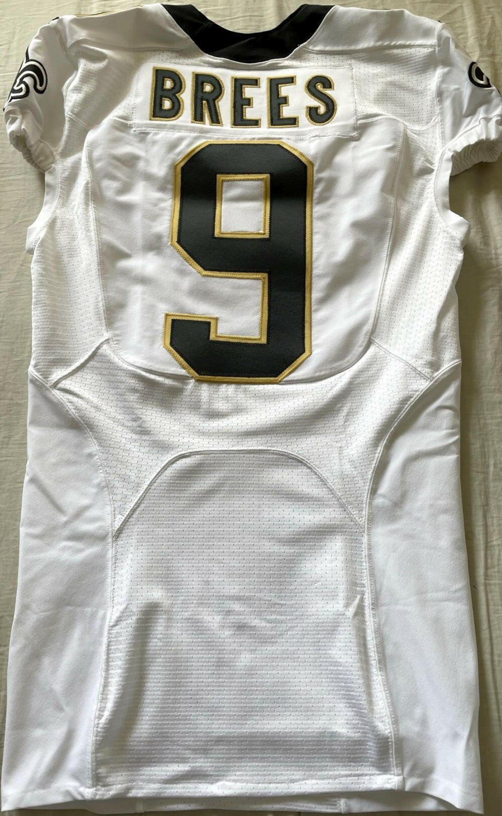 Drew Brees Saints 2015 Nike Elite team issue white game model jersey - AutographsForSale.com