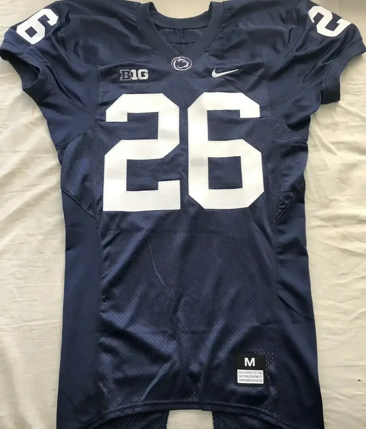 Saquon Barkley Penn State 2016 authentic Nike stitched navy blue pro cut 2XL jersey NEW - AutographsForSale.com