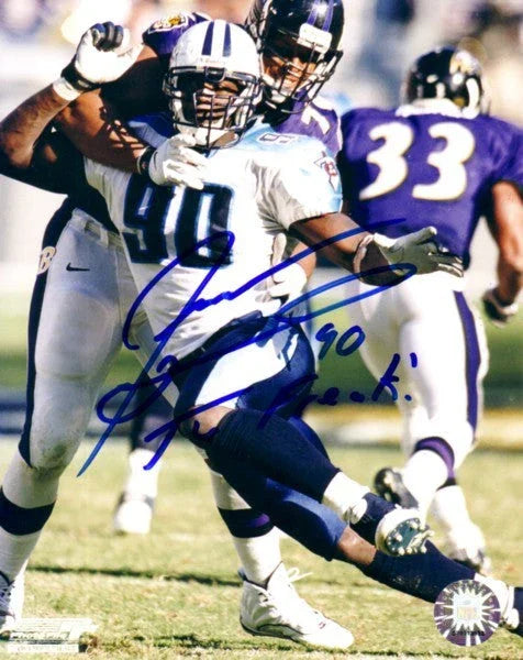 Jevon Kearse signed Tennessee Titans 8x10 photo with Freak! - AutographsForSale.com
