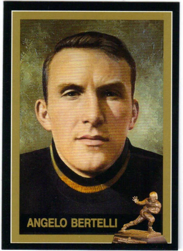Angelo Bertelli Notre Dame 1943 Heisman Trophy Winner card - AutographsForSale.com