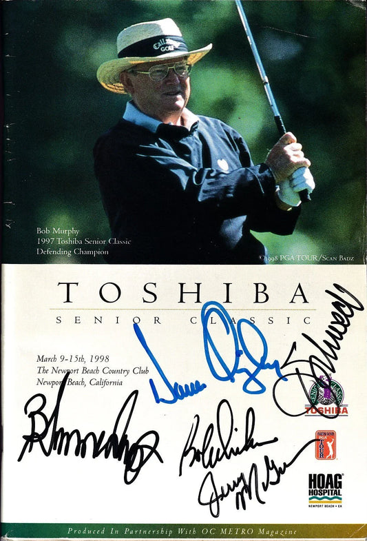 1998 Toshiba Senior Classic signed golf program Jerry McGee Dana Quigley - AutographsForSale.com