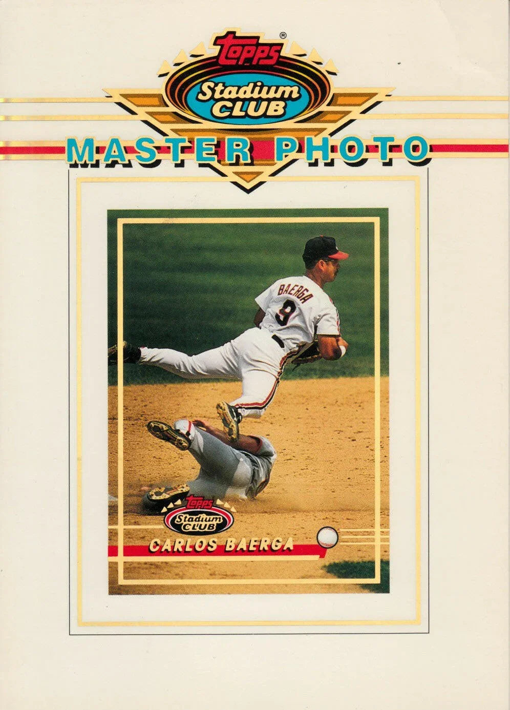 Carlos Baerga Cleveland Indians 1993 Stadium Club Master Photo card - AutographsForSale.com