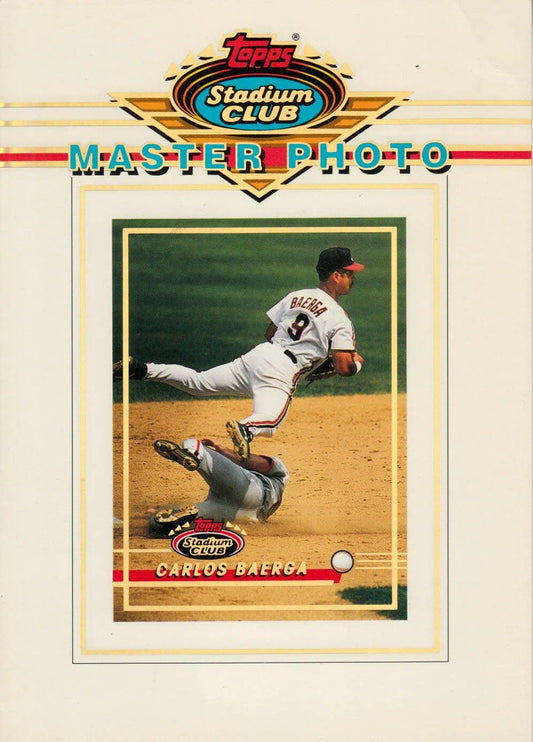 Carlos Baerga Cleveland Indians 1993 Stadium Club Master Photo card - AutographsForSale.com