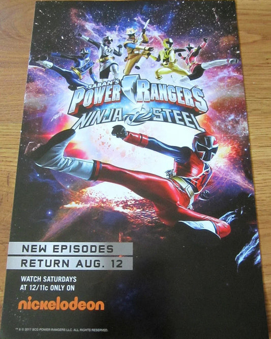 Power Rangers Ninja Steel 2017 Comic-Con mini 11x17 Nickelodeon poster - AutographsForSale.com