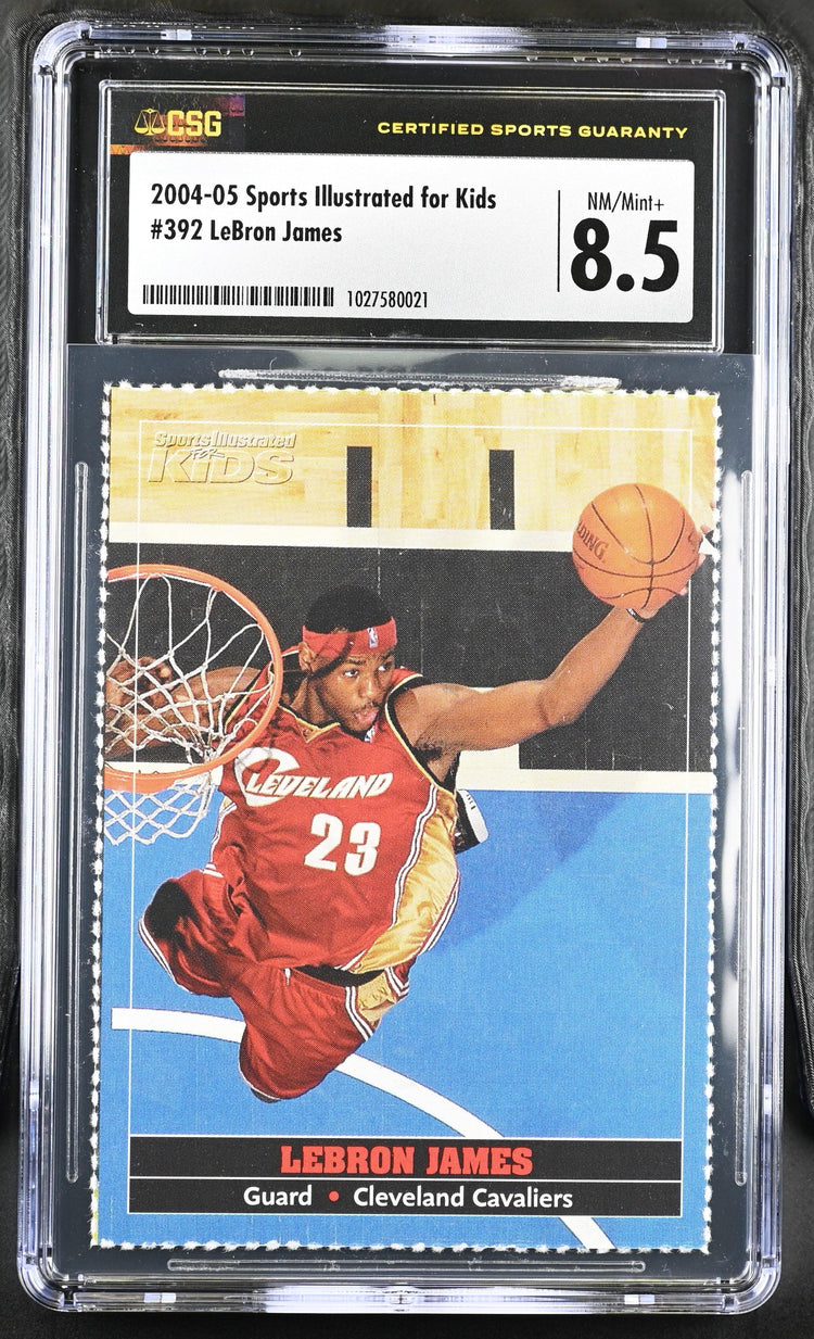 LeBron James Cleveland Cavaliers 2004 Sports Illustrated for Kids card CSG graded 8.5 - AutographsForSale.com
