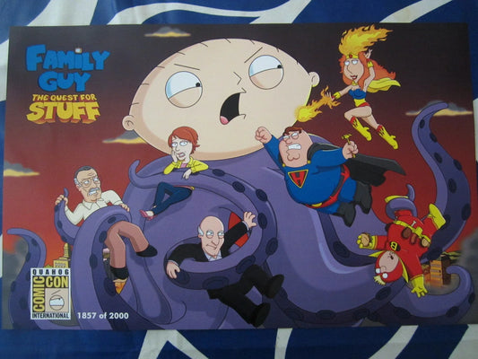 Family Guy Quest for Stuff 2014 Comic-Con exclusive poster #/2000 - AutographsForSale.com