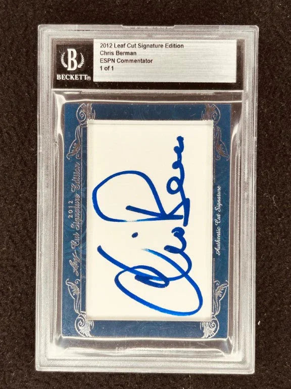 Chris Berman 2012 Leaf Cut Signature Edition certified autograph card 1/1 ESPN - AutographsForSale.com