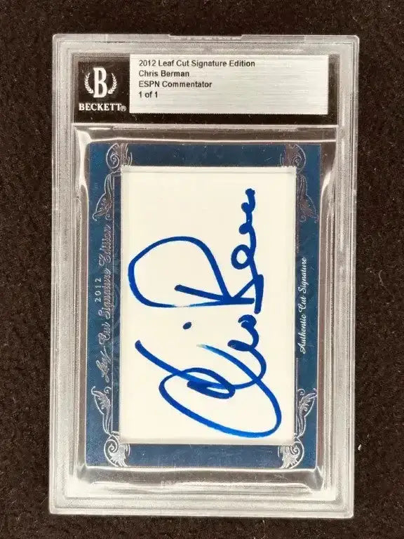 Chris Berman 2012 Leaf Cut Signature Edition certified autograph card 1/1 ESPN - AutographsForSale.com