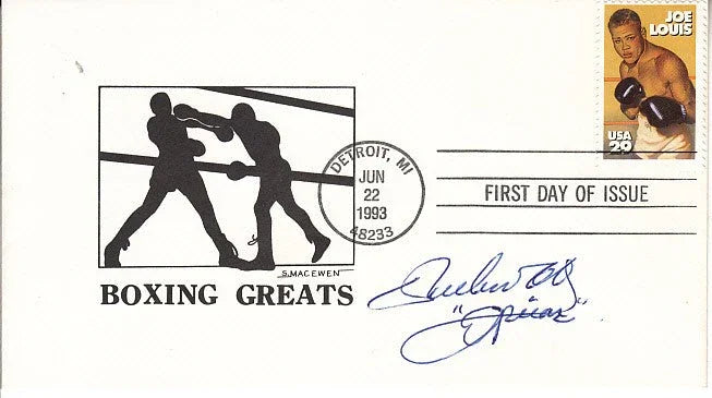 Ruben Olivares signed Boxing Greats cachet 1993 Joe Louis 1st Day cover - AutographsForSale.com