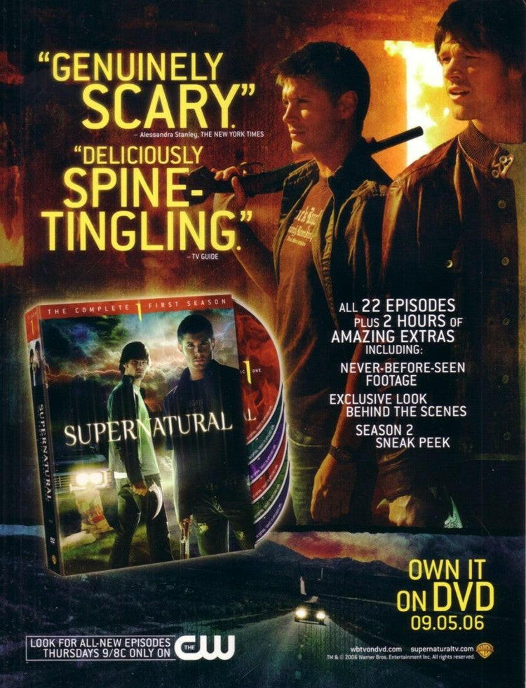 Supernatural Smallville 2006 SDCC jumbo 8 1/2x11 photo card - AutographsForSale.com
