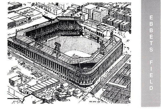 Ebbets Field 1990 Waterford Publishing baseball 4x6 card postcard - AutographsForSale.com