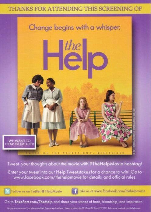 The Help 2011 movie 5x7 promo card (Viola Davis Emma Stone) - AutographsForSale.com