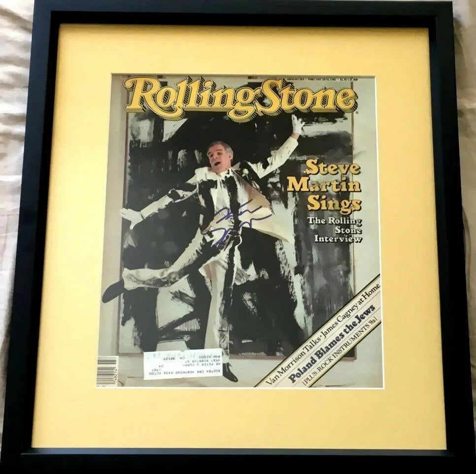 Steve Martin autographed 1982 Rolling Stone cover framed JSA - AutographsForSale.com