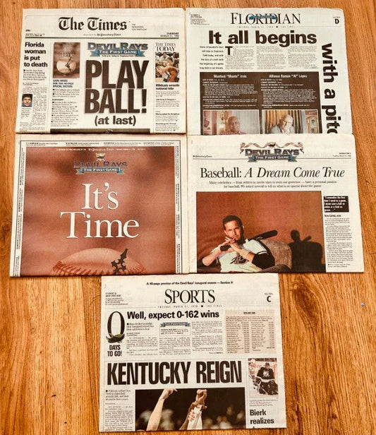 1998 St. Petersburg Times EXTRA Edition featuring Tampa Bay Devil Rays first game and Kentucky Wildcats NCAA Championship win