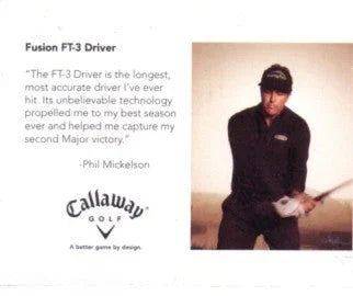Phil Mickelson 2006 Callaway golf promo Rookie Card RARE - AutographsForSale.com