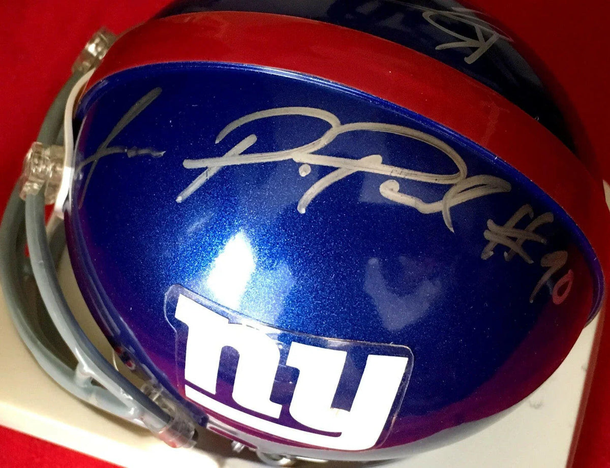 Jason Pierre-Paul & Kenny Phillips signed NY Giants mini helmet JSA - AutographsForSale.com