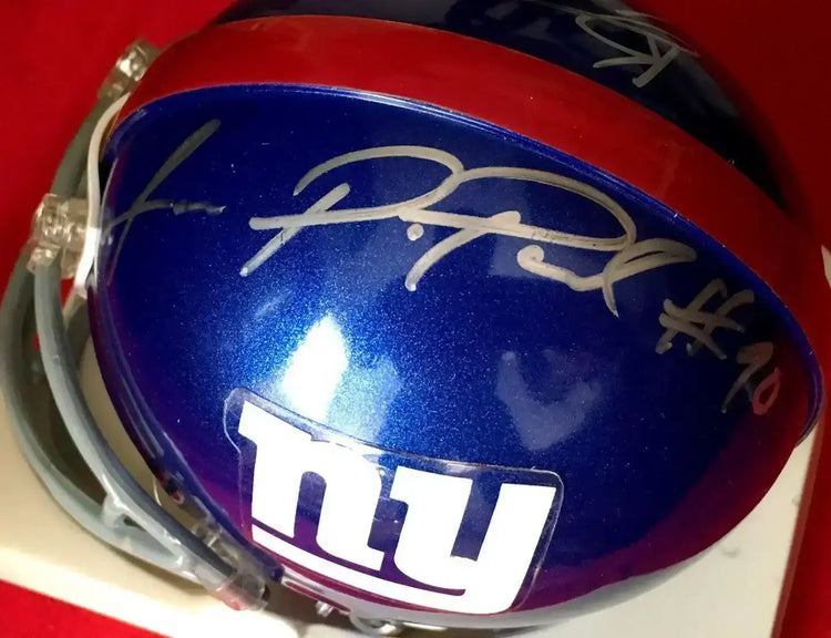 Jason Pierre-Paul & Kenny Phillips signed NY Giants mini helmet JSA - AutographsForSale.com