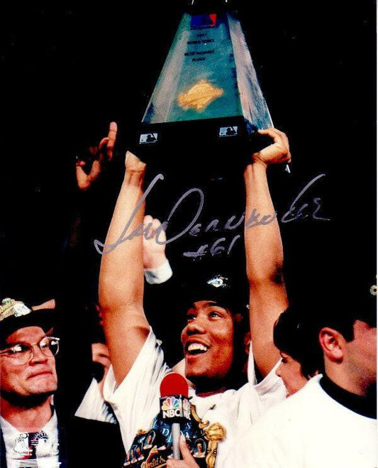 Livan Hernandez signed Marlins 1997 World Series MVP 8x10 photo - AutographsForSale.com