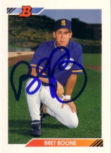 Bret Boone autographed Seattle Mariners 1992 Bowman card - AutographsForSale.com