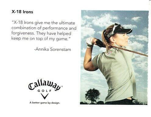 Annika Sorenstam 2006 Callaway golf promo card Rare - AutographsForSale.com