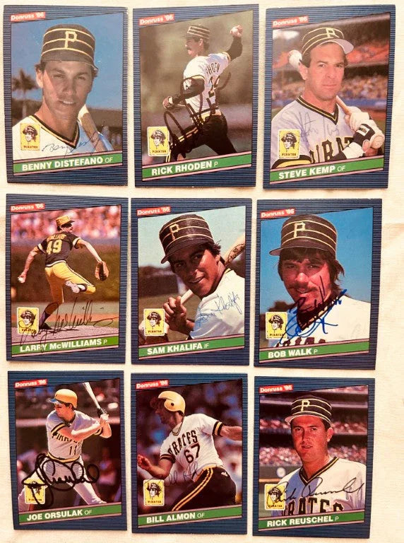 9 signed 1986 Donruss Pittsburgh Pirates cards Rick Rhoden Rick Reuschel Bob Walk - AutographsForSale.com