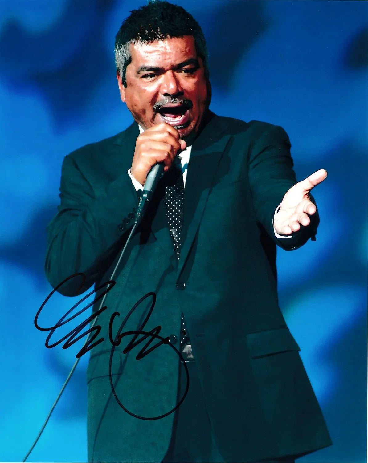 George Lopez autographed standup comedy 8x10 photo - AutographsForSale.com