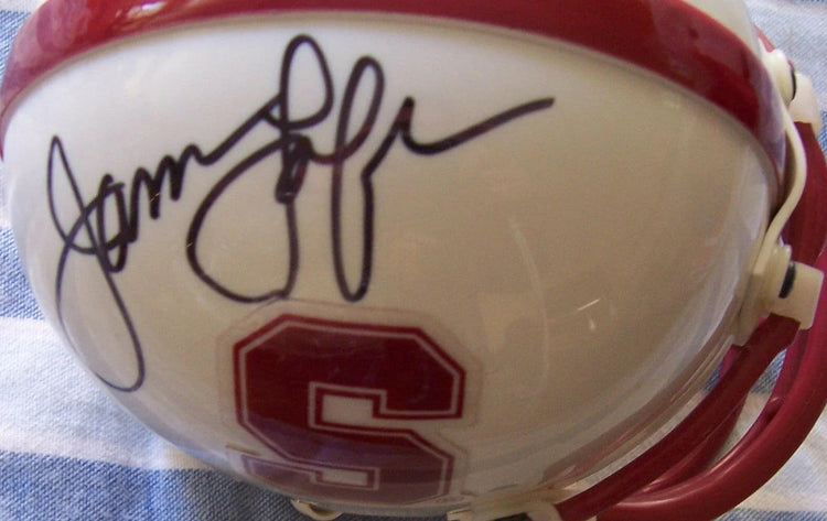 James Lofton & Jim Plunkett signed Stanford mini helmet JSA - AutographsForSale.com