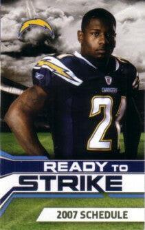 LaDainian Tomlinson San Diego Chargers 2007 pocket schedule - AutographsForSale.com