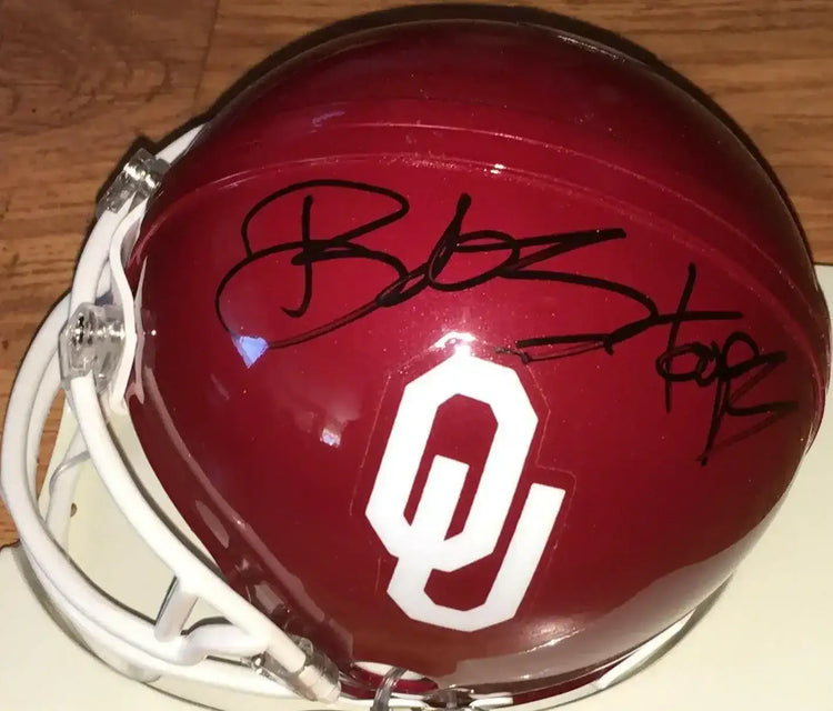 Bob Stoops autographed Oklahoma Sooners mini helmet JSA - AutographsForSale.com