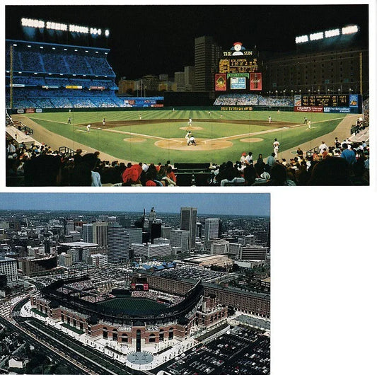 Orioles Camden Yards team postcard & 1993 art card set - AutographsForSale.com