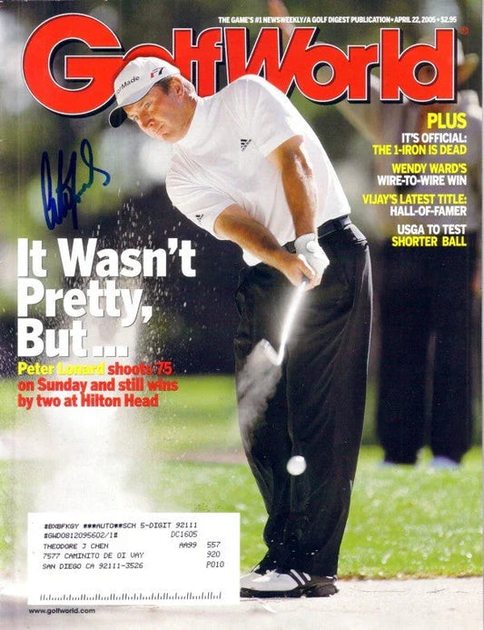 Peter Lonard autographed 2005 Golf World magazine - AutographsForSale.com