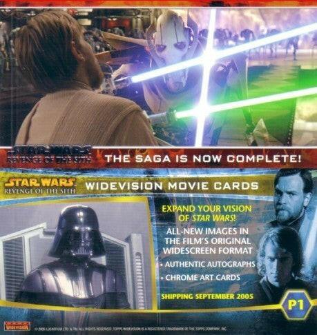 Star Wars Revenge of Sith Movie 2005 Topps Widevision promo card P1 - AutographsForSale.com