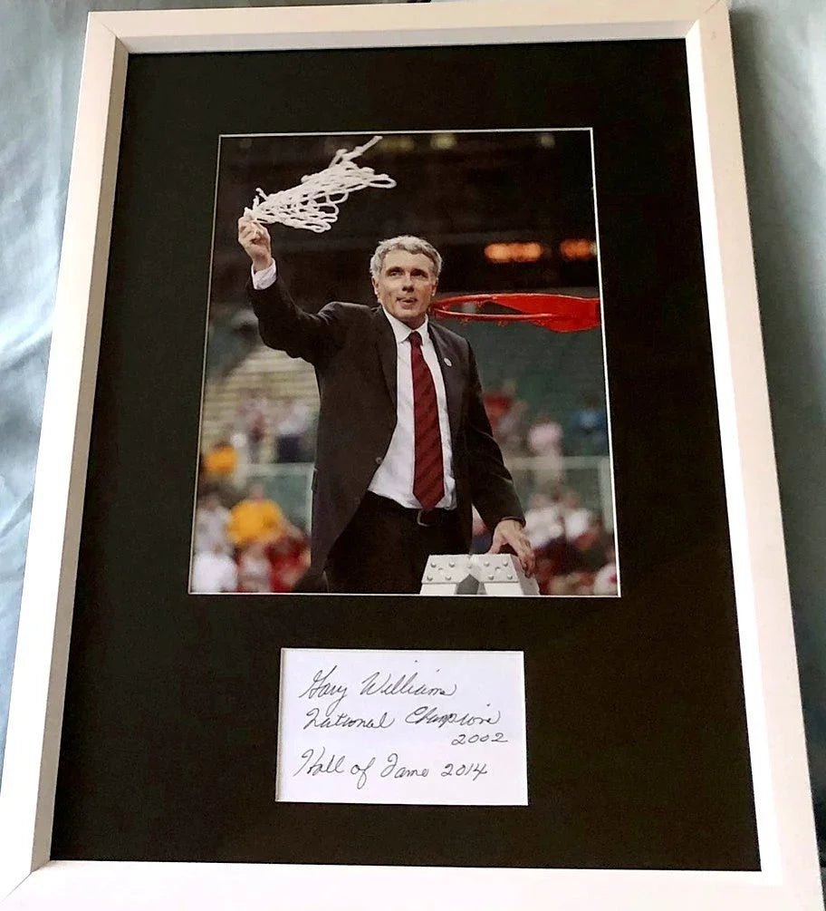 Gary Williams autograph framed Maryland 2002 National Championship 8x10 photo JSA - AutographsForSale.com