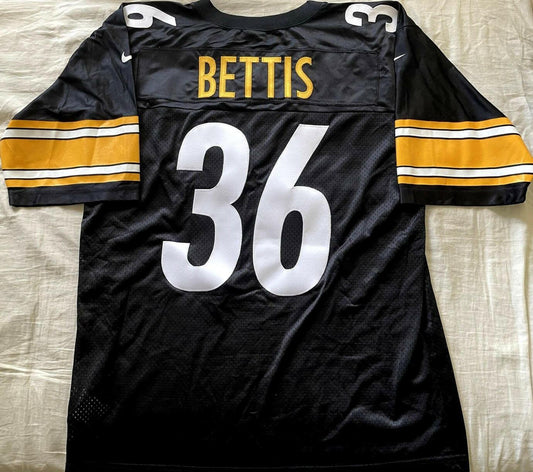 Jerome Bettis Steelers 1997 1998 1999 2000 Nike black jersey - AutographsForSale.com