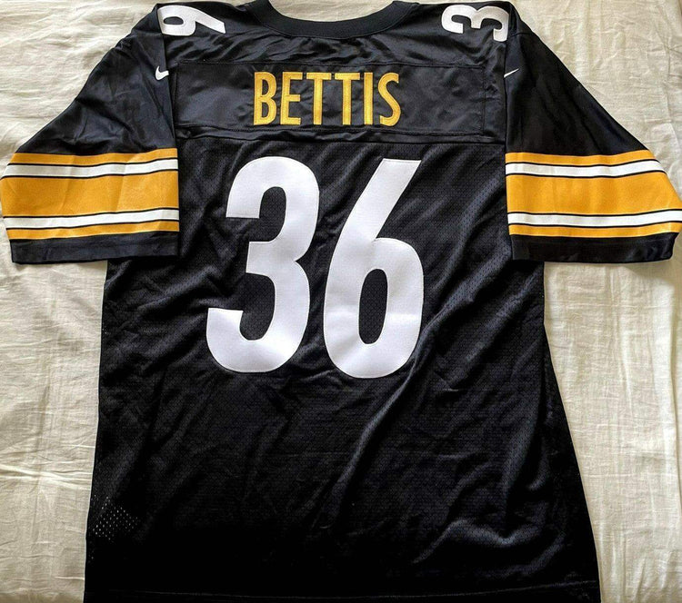 Jerome Bettis Steelers 1997 1998 1999 2000 Nike black jersey - AutographsForSale.com