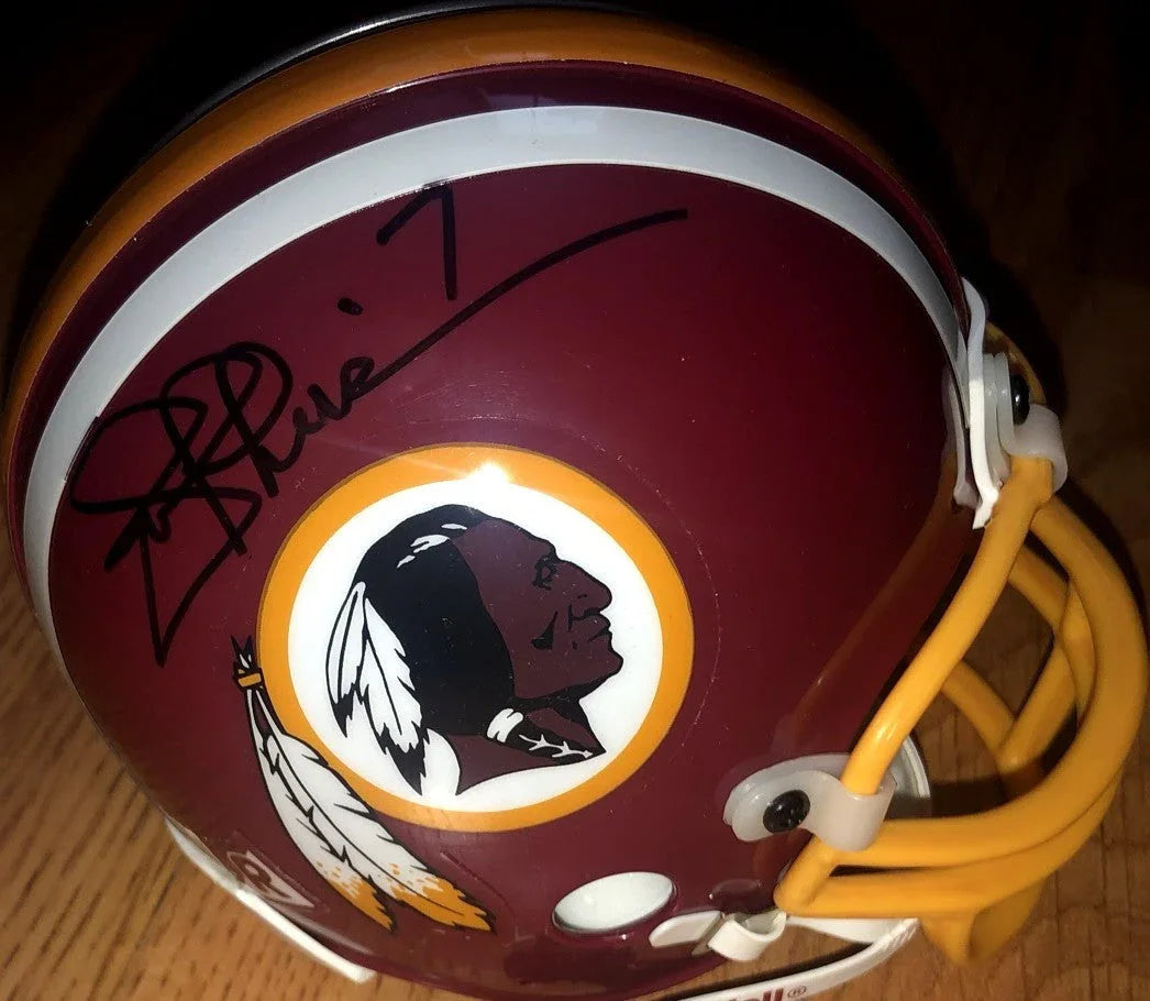Mark Rypien & Joe Theismann signed Redskins mini helmet JSA - AutographsForSale.com
