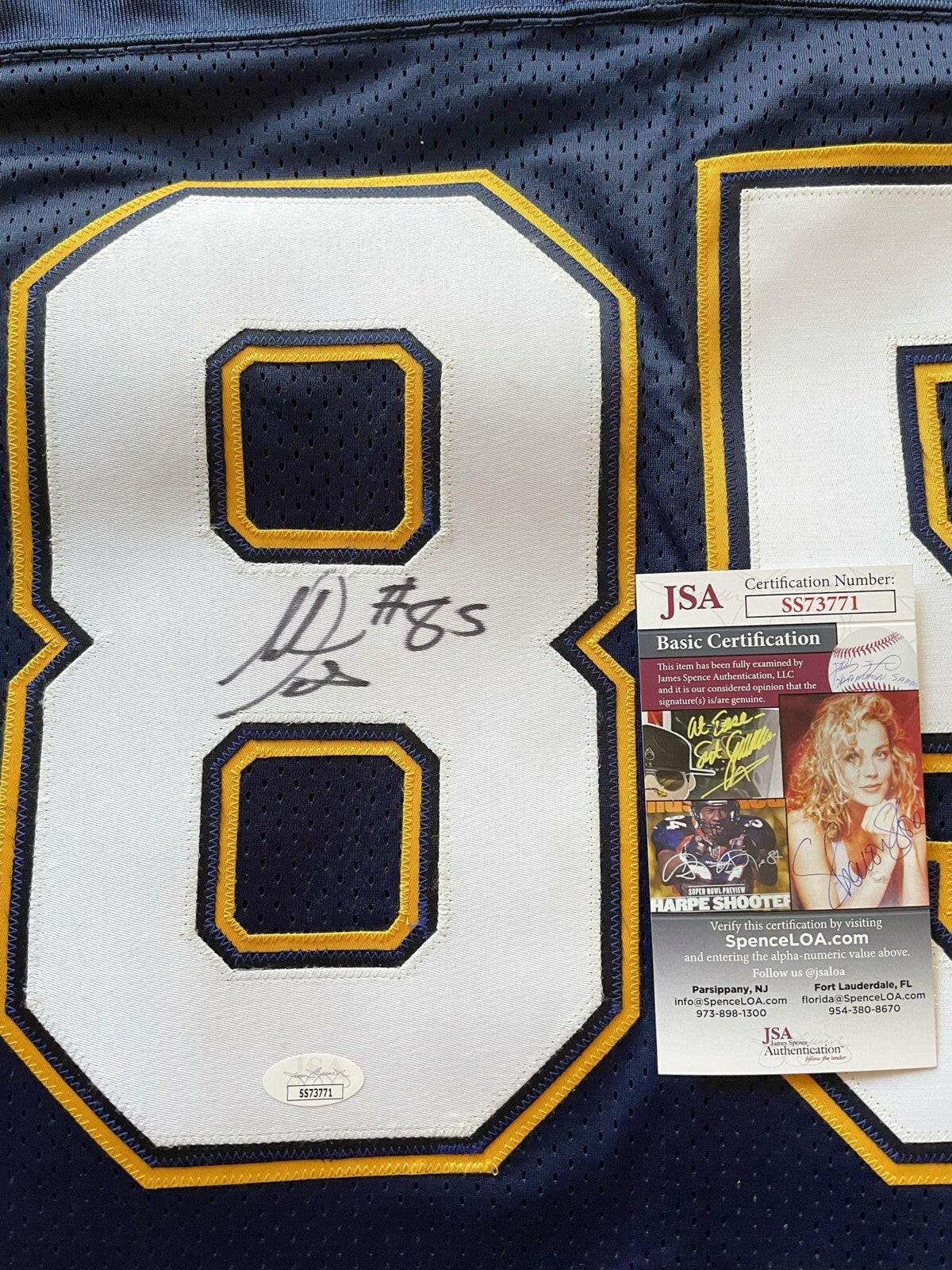 Antonio Gates signed Chargers Reebok 2003 Rookie game model jersey JSA - AutographsForSale.com