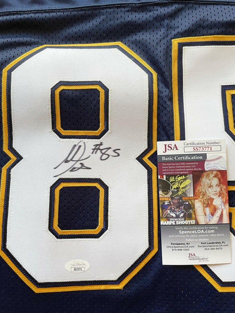 Antonio Gates signed Chargers Reebok 2003 Rookie game model jersey JSA - AutographsForSale.com