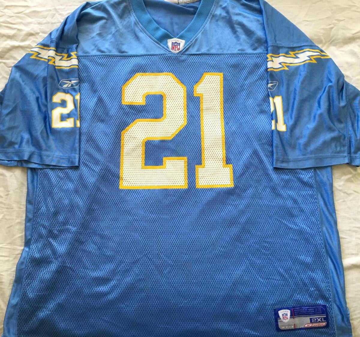 LaDainian Tomlinson San Diego Chargers Reebok replica powder blue throwback 2XL jersey - AutographsForSale.com