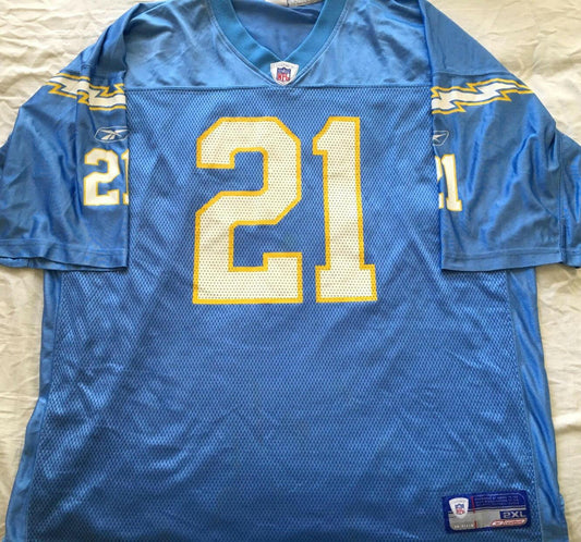LaDainian Tomlinson San Diego Chargers Reebok replica powder blue throwback 2XL jersey - AutographsForSale.com