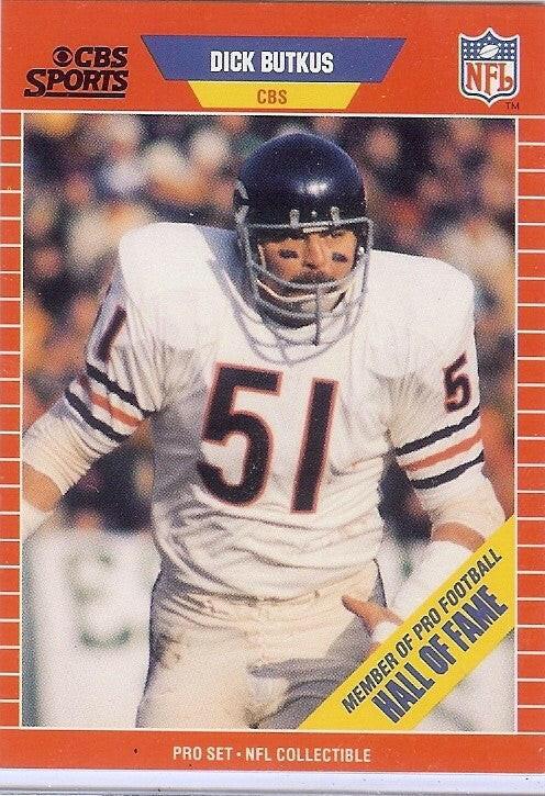 Dick Butkus Chicago Bears 1989 Pro Set Announcers card - AutographsForSale.com