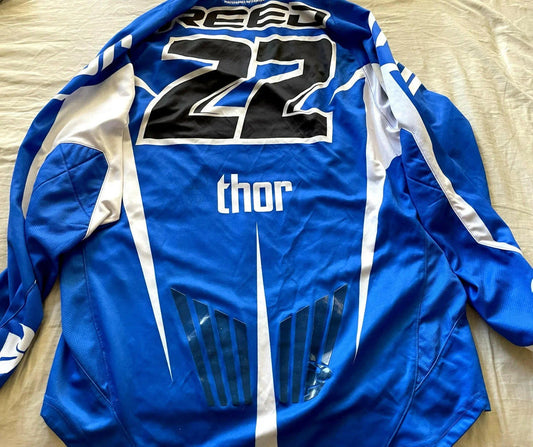 Chad Reed autographed Thor Racing motocross or supercross jersey JSA (stained) - AutographsForSale.com