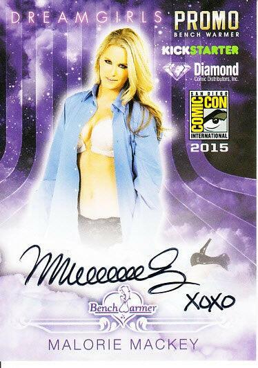 Malorie Mackey certified signed Bench Warmer 2015 SDCC exclusive card - AutographsForSale.com